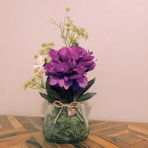 White roses and Peony floral arrangement